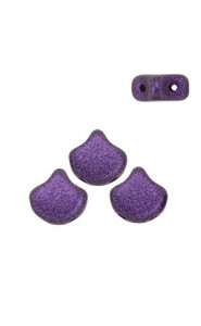 Ginko Leaf Beads 7.5x7.5mm Metallic suede purple